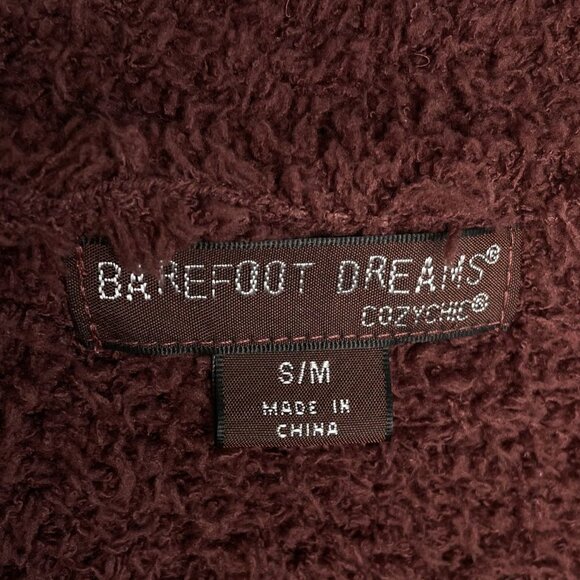 Barefoot Dreams CozyChic Burgundy Open Front Cardigan, S/M - Picture 6 of 7